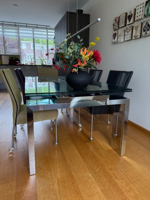 BONALDO TOM glass dining table