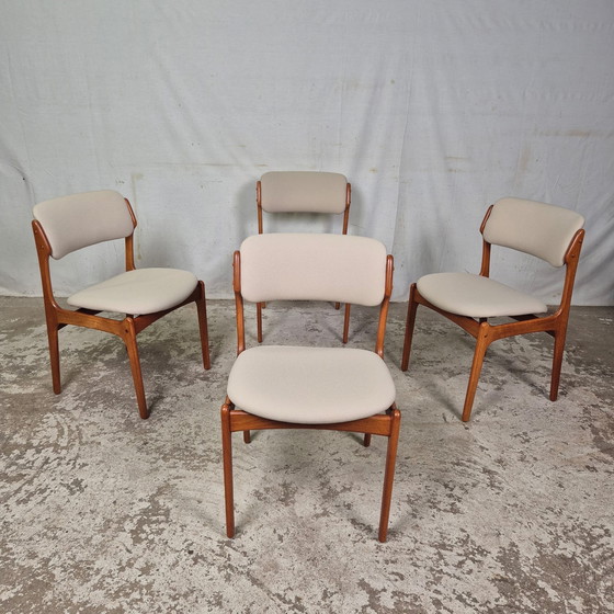 Image 1 of 4x Erik Buch model 49 dining chair, Vintage Danish teak 60's