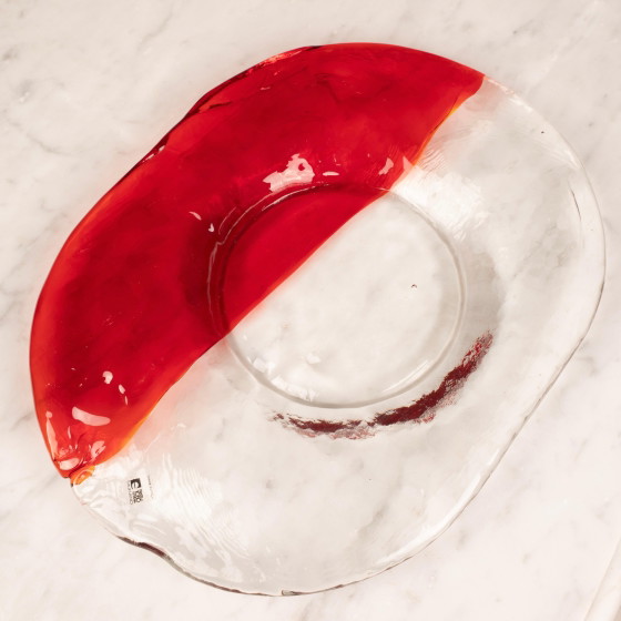 Renato Toso Murano Glas Valet Tray, Rot & Transparent, Italien, 1960er – Dekorative Objekte (photo 14 of 23)