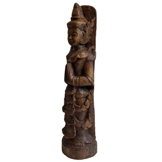 Figura Nat birmana Thagyamin – Estatua de templo de madera, siglo XIX – Esculturas, Wood (photo 6 of 9)