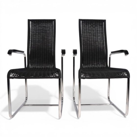 Image 1 of Ensemble de 2 chaises cantilever Tecta D25 avec accoudoirs, par Axel Bruchhäuser, 1980