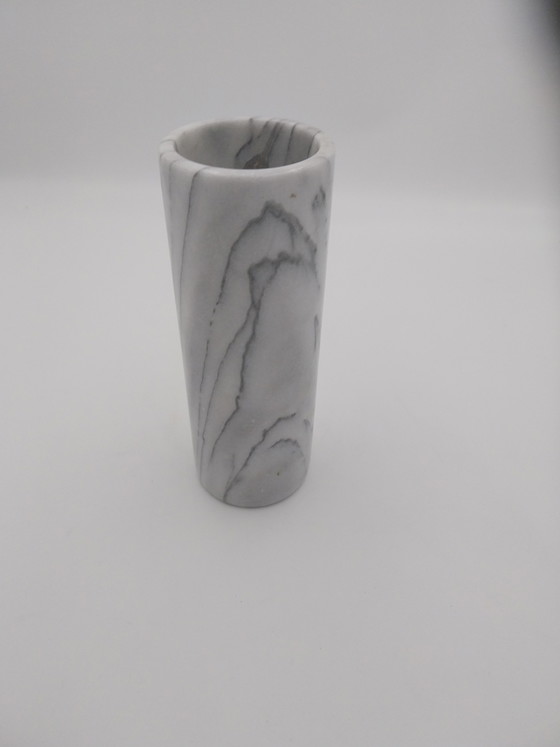 Image 1 of 1 x marble vase Italy 1970s 23cm high 8cm diameter