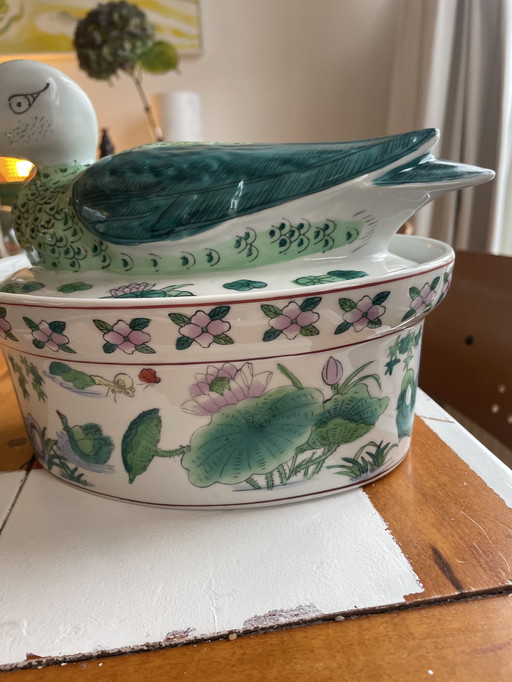 Stoofschaal en céramique chinoise vintage