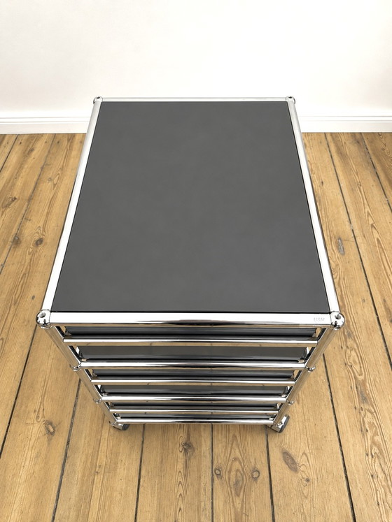Image 1 of USM Haller rolling container in medium grey