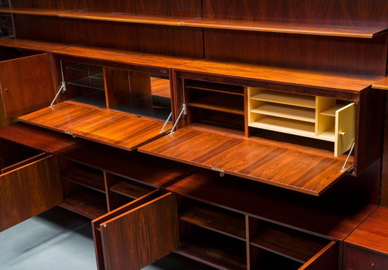 Image 1 of  Mensole da parete modulari in palissandro tedesco di IDEE Mobel, anni '60, set di 25 pezzi