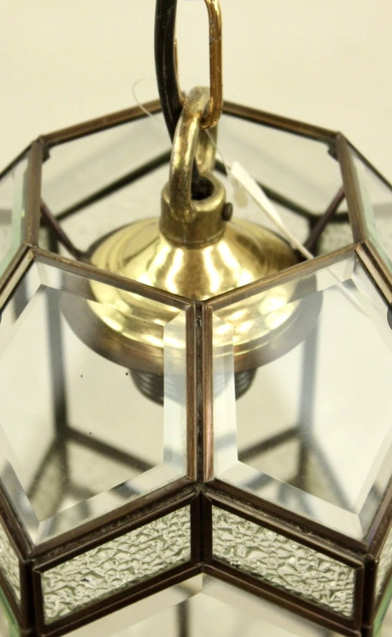 Suspension lanterne vintage Glashütte Limburg – Laiton et Verre – Brass (photo 5 of 7)