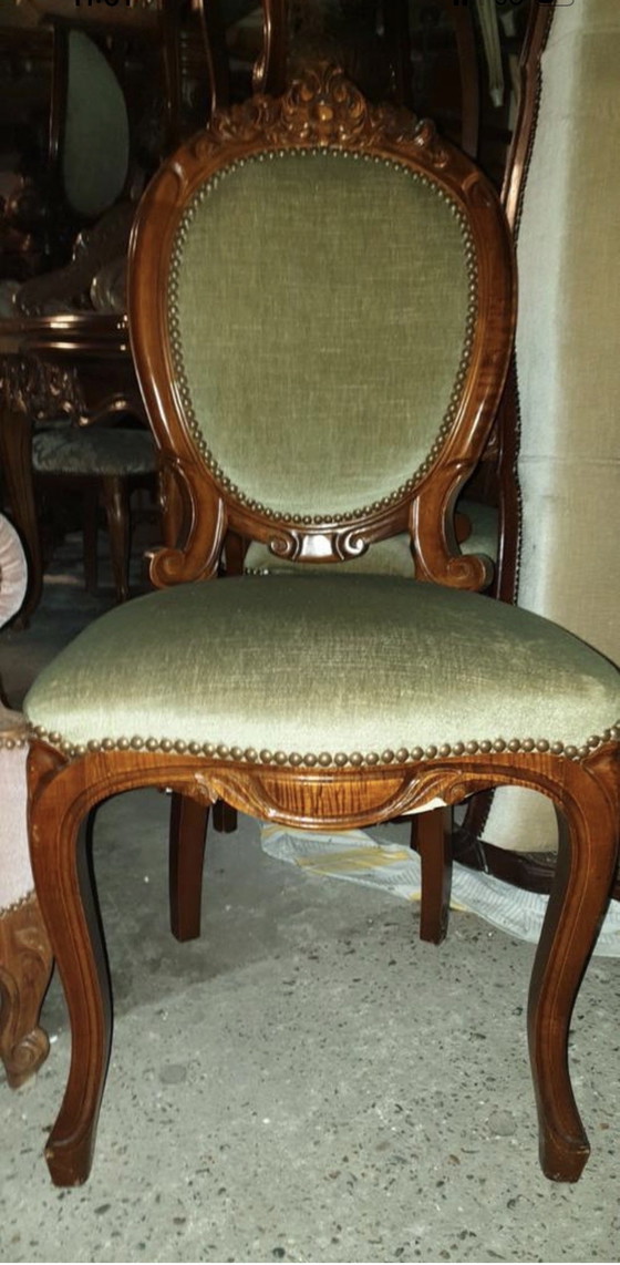 Image 1 of 6 barok eetkamerstoelen