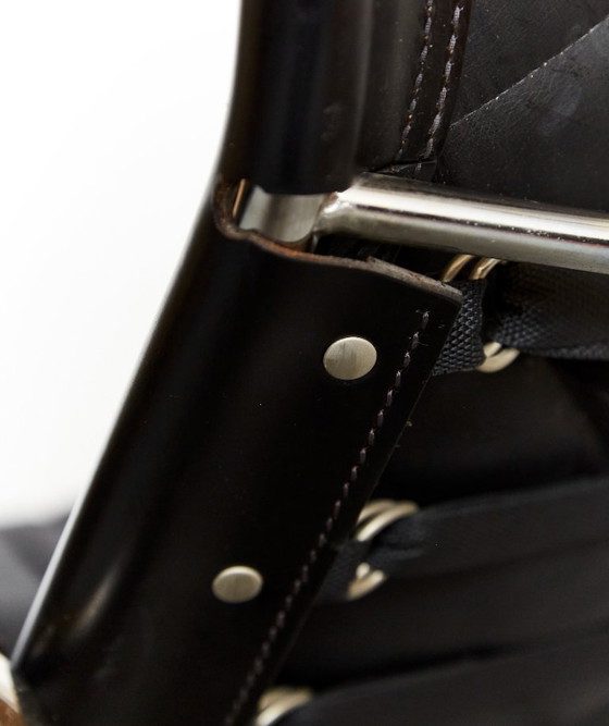 Image 1 of Set vintage di HE1106 Lounge Chair e HE1104 Ottoman di Hans Eichenberger per Strässle, anni '70