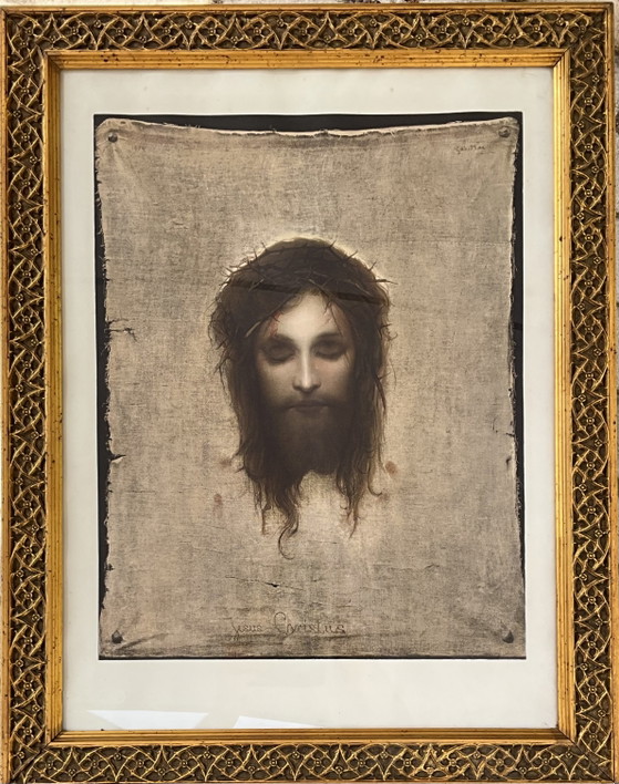 Image 1 of Grande stampa antica di Gesù Cristo – Roberto Hoesch, Milano