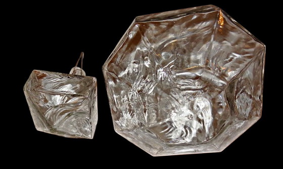 Image 1 of 1 van de 3 Enorme Murano plafondlamp toegeschreven aan Gio Ponti jaren 60