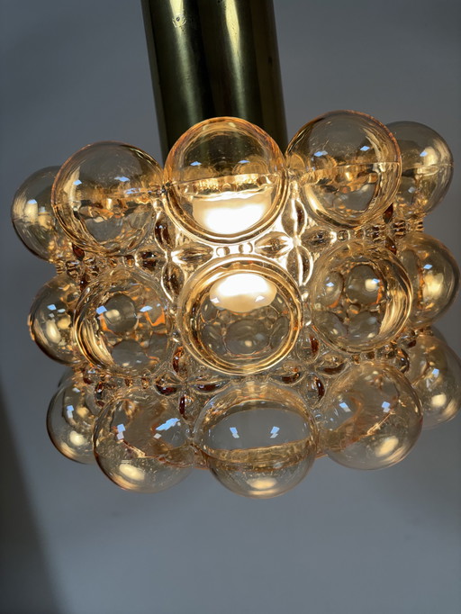 Exclusieve Limburg Helena Tynell “Bubble Lamp” – Amber / goud kleurig glas