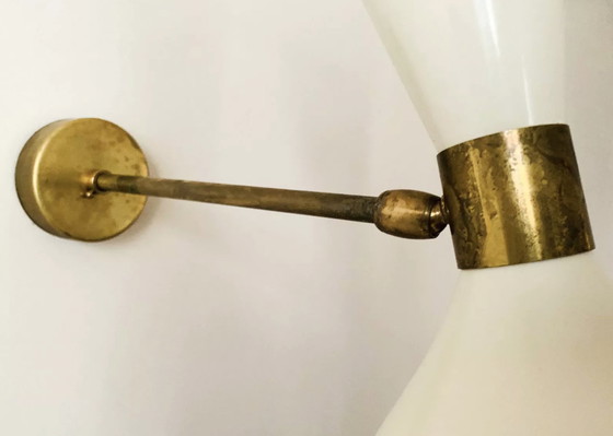 Image 1 of Coppia di applique bianche al chiaro di luna