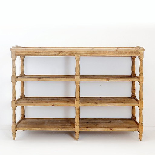 Solid wood country-style console shelf