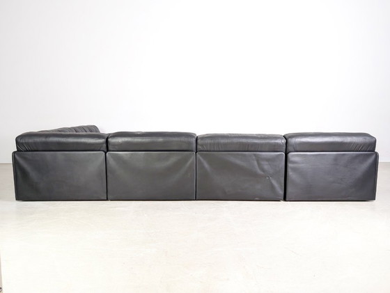 Image 1 of De Sede DS 76/78 Modular Sofa Corner Sofa Design Corner Couch Leather Black