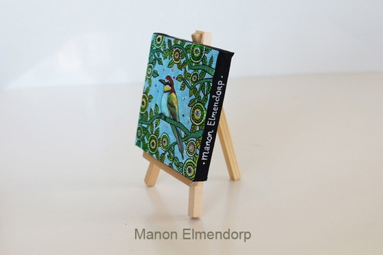 Image 1 of Unique Hand-painted Painting incl. Donkey Bee-eater