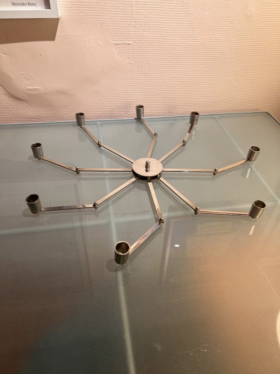 Portacandele in acciaio cromato a forma di stella, anni '70 – Metallo, Cromo (photo 5 of 10)