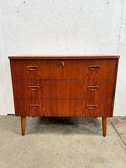 Cassettiera vintage, Svezia anni '60, SMI (Svensk Möbelindustri), Teak