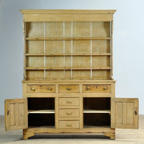 Grenenhouten buffetkast, circa 1850 – Kasten, Wood, Brass, Vintage (photo 4 of 14)