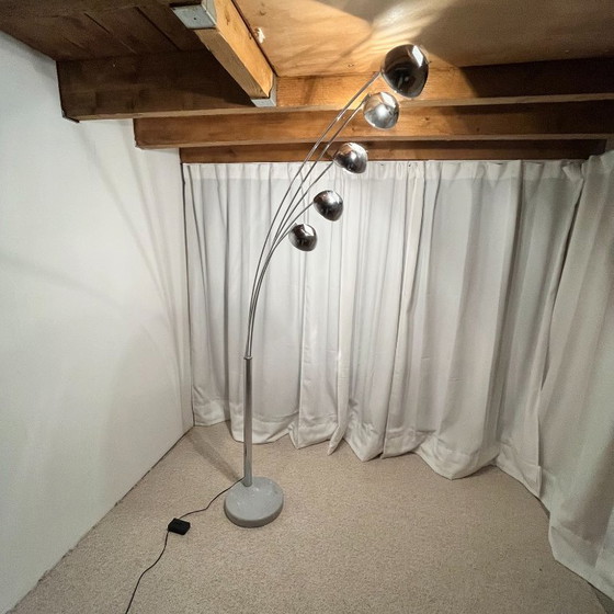 Image 1 of Arc floor lamp with tree-shaped base and 5 lights, AGEMOB, 2000s, MCM style