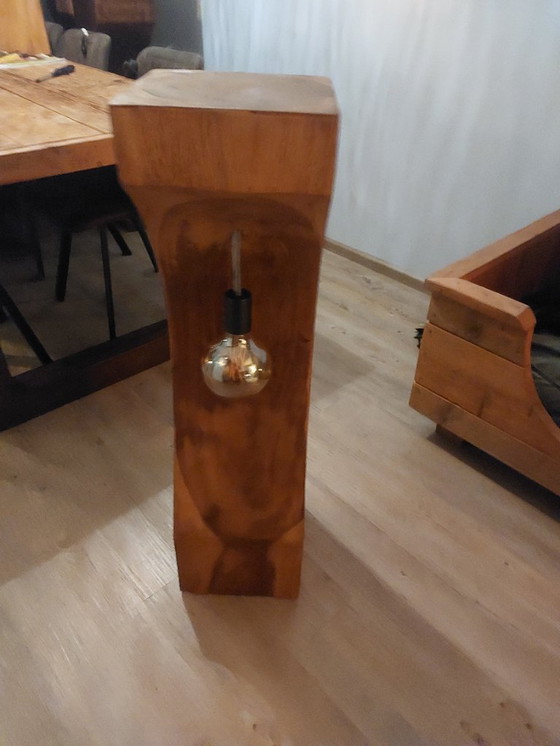 Image 1 of Suar wooden plant column/lamp