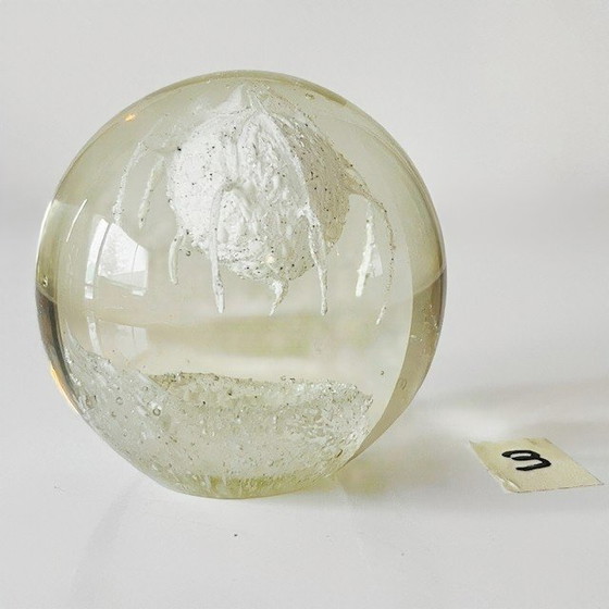 Image 1 of Fermacarte in vetro di Murano di metà secolo moderno, medusa in vetro trasparente, anni '80