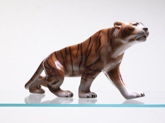Image 1 of Tiger, Royal Dux, 1960er Jahre, Tschechoslowakei