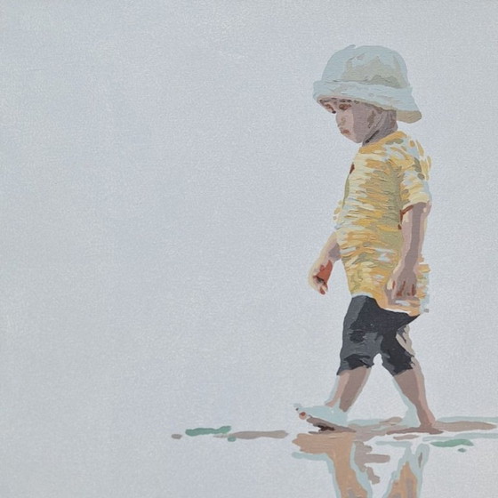 Image 1 of A Boy in a hat, Contemporary painting, Joanna Woyda