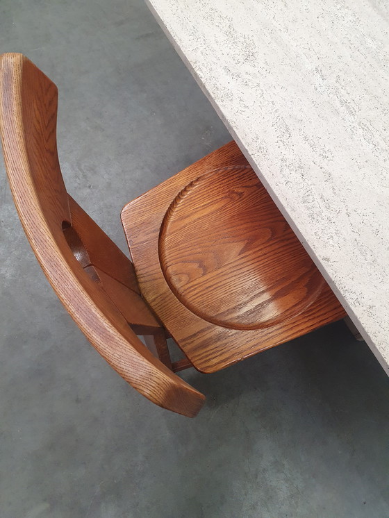 Image 1 of Brutalistische Eichenstühle 1960er Jahre braun