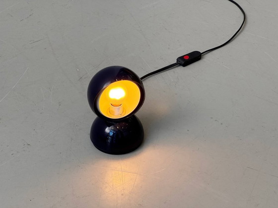 Image 1 of Eclisse table lamp, dark blue, by Vico Magistretti for Artemide, Italy, 1960s