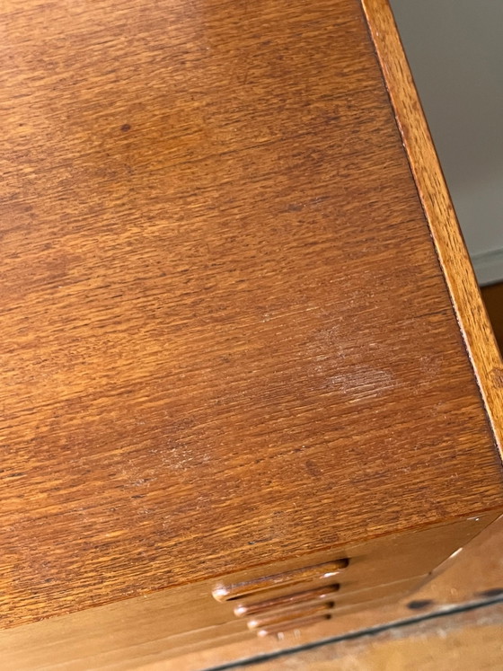 Teak wood mid-century Danish design chest of drawers with 4 drawers (photo 8 of 8)