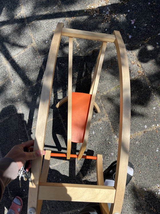 Image 1 of Cheval à bascule pour enfants style années 50 - Modèle en bois