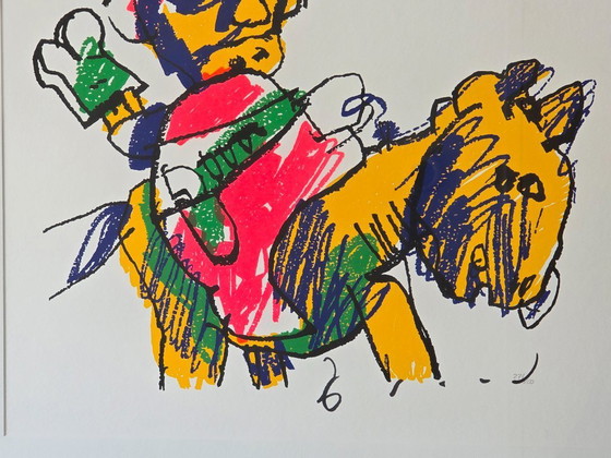 Image 1 of Herman Brood - Man with Horse - 27/200 - Hand-signed