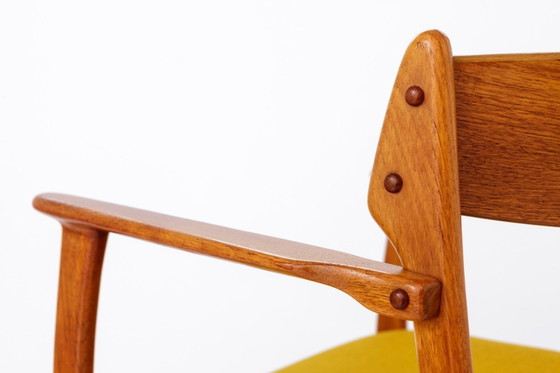 Image 1 of Erik Buch Teak Armchair, Denmark 1960s | Danish Mid-Century Modern Dining Chair, Restored & Reupholstered Vintage Design