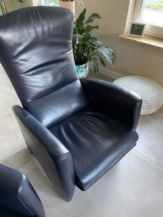 Poltrona relax Jori blu scuro con funzionamento manuale – Poltrone, Leather (photo 3 of 5)
