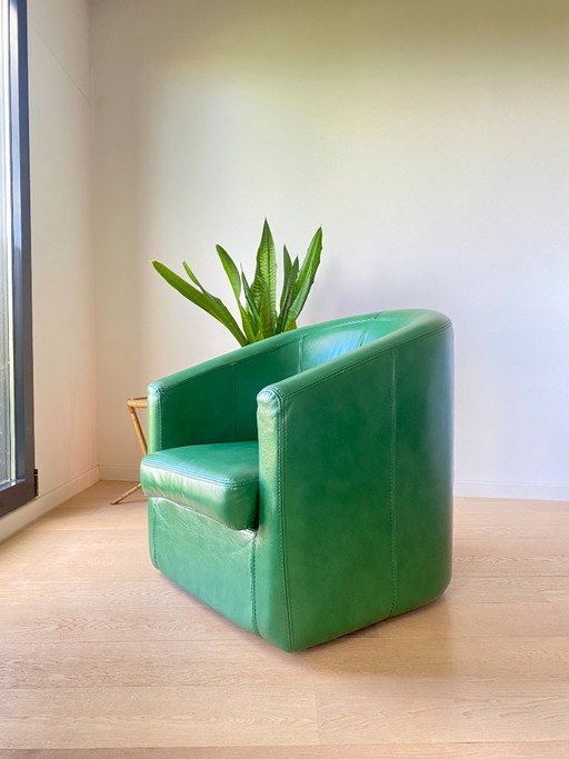 Fauteuil vert vintage