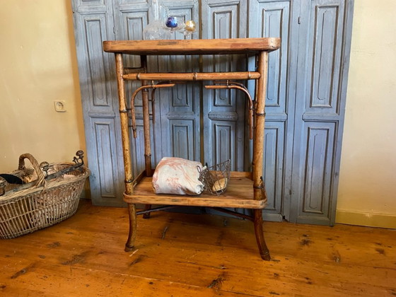 Tea Trolley Table A Tisane Vichy Antique, Side tables, Bamboo, Brown (photo 2 of 22)
