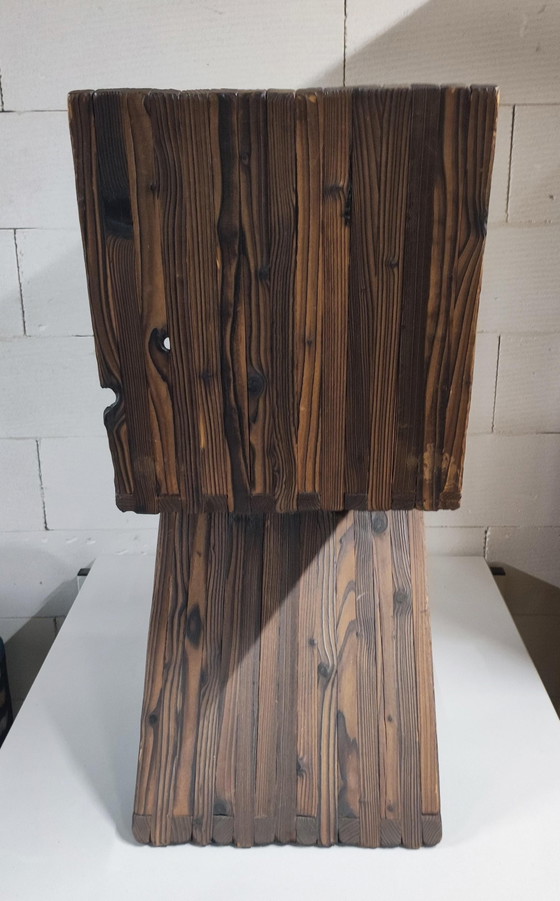 Image 1 of Shou Sugi Ban burnt wood Z-chair