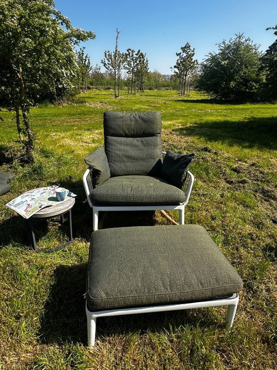 Image 1 of Fauteuils de jardin lounge Rolf Benz Outdoor Design avec repose-pieds