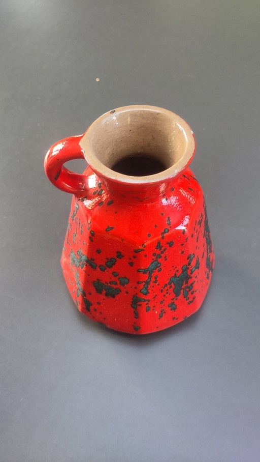 Gräflich Ortenburg Fat Lava-henkelvaas (model 1305, ontworpen door Ursula Beyrau)