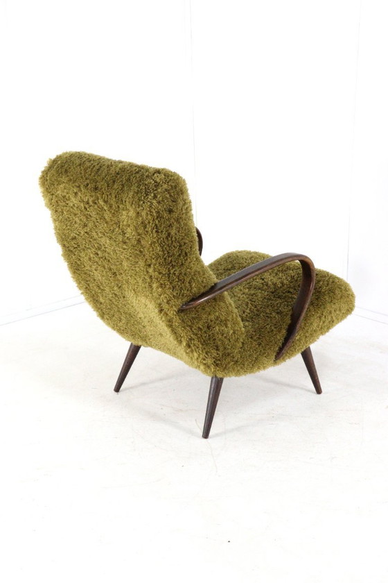 Image 1 of Vintage fauteuil Doodly gestoffeerd harig fluffy