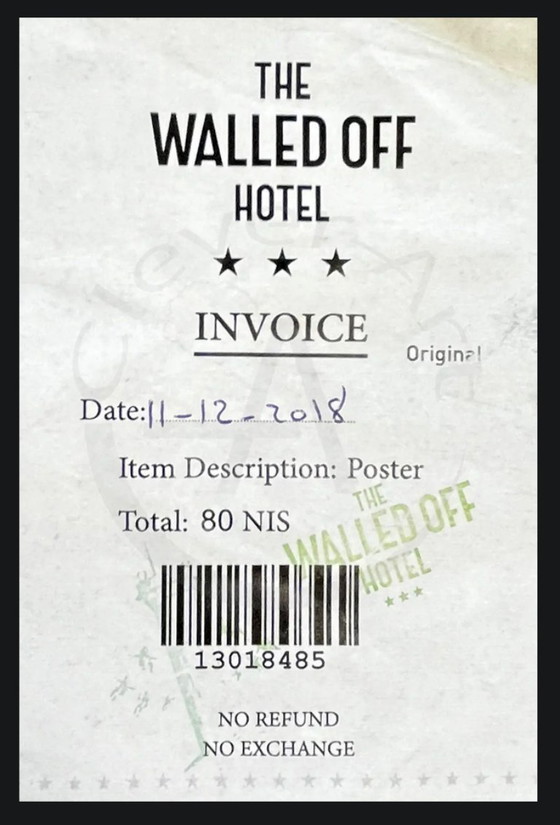 Image 1 of Banksy - Bezoek zijnorisch Palestina - WOH - met certificaat