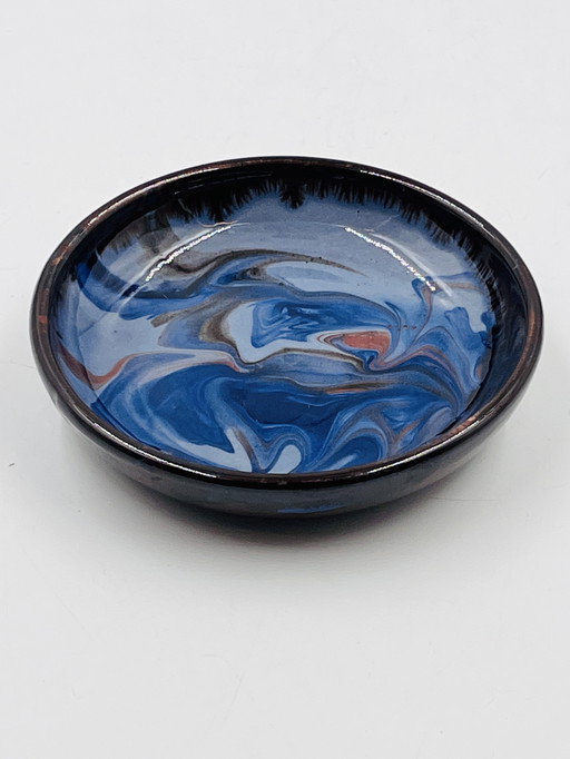 Blue ceramic pocket organizer