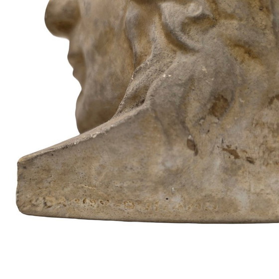 Image 1 of Französische Buchstützen aus Gips von Joanny Durand, Anfang des 20. Jahrhunderts