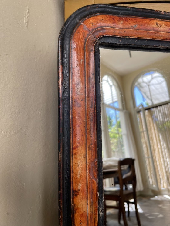 Image 1 of Specchio francese in legno frivolo Luigi Filippo 40 cm