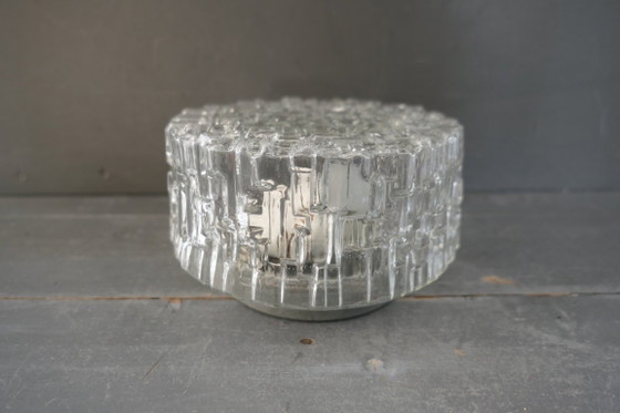 Plafoniera di design vintage in vetro strutturato trasparente – Plafoniere, Metallo (photo 2 of 15)