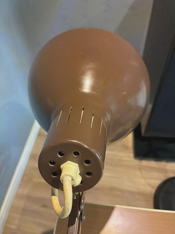 Lampada da tavolo da architetto Luxo L-1 di Jacob Jacobsen, marrone, anni '60, Lampade da tavolo, Metallo, 1960 (foto 5 di 8)