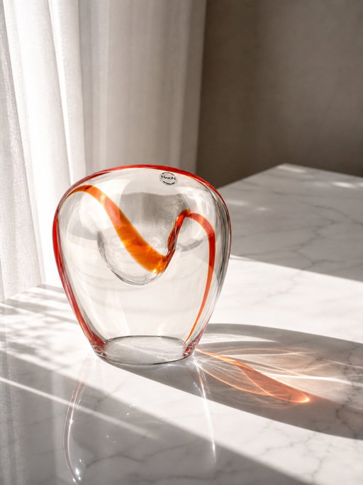 Carlo Nason "Onda" Murano glazen vaas - Gesigneerd kunstglas - Italië jaren 2000 - Sculpturaal decor