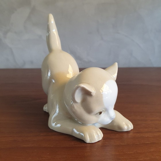 Image 1 of Vintage Miquel Requena Porcelain Cat from the 1980s