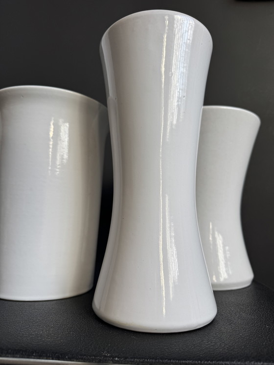 Image 1 of Diaboloförmige Keramikvasen aus Westdeutschland, 1960er Jahre