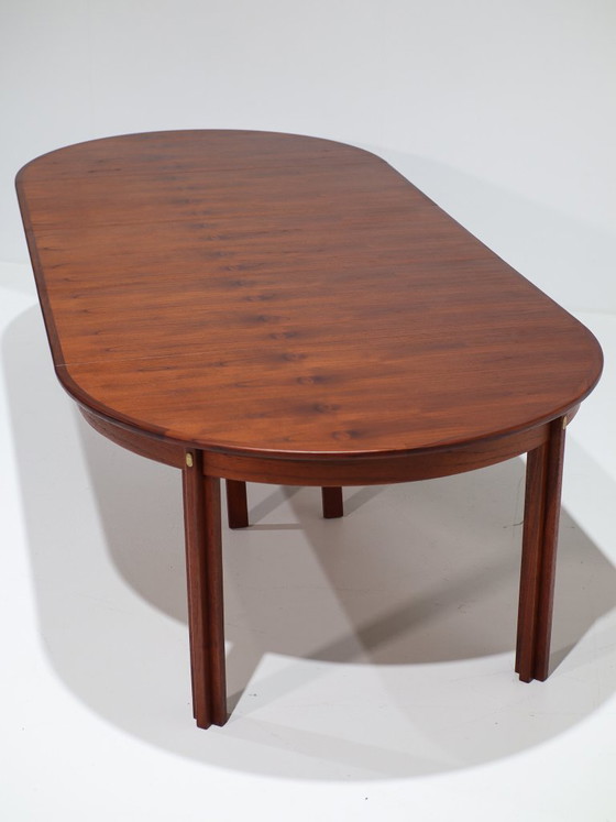 XL Børge Mogensen uitschuifbare eettafel teak Deens 1960s, Hout, Bruin, Mid Century Modern (foto 9 van 15)